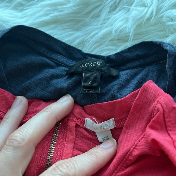 J. Crew bundle of 2 red and blue shirts size xs and small - Picture 3 of 3